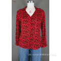 Ladies Rayon gedrucktes gewebte Hemd